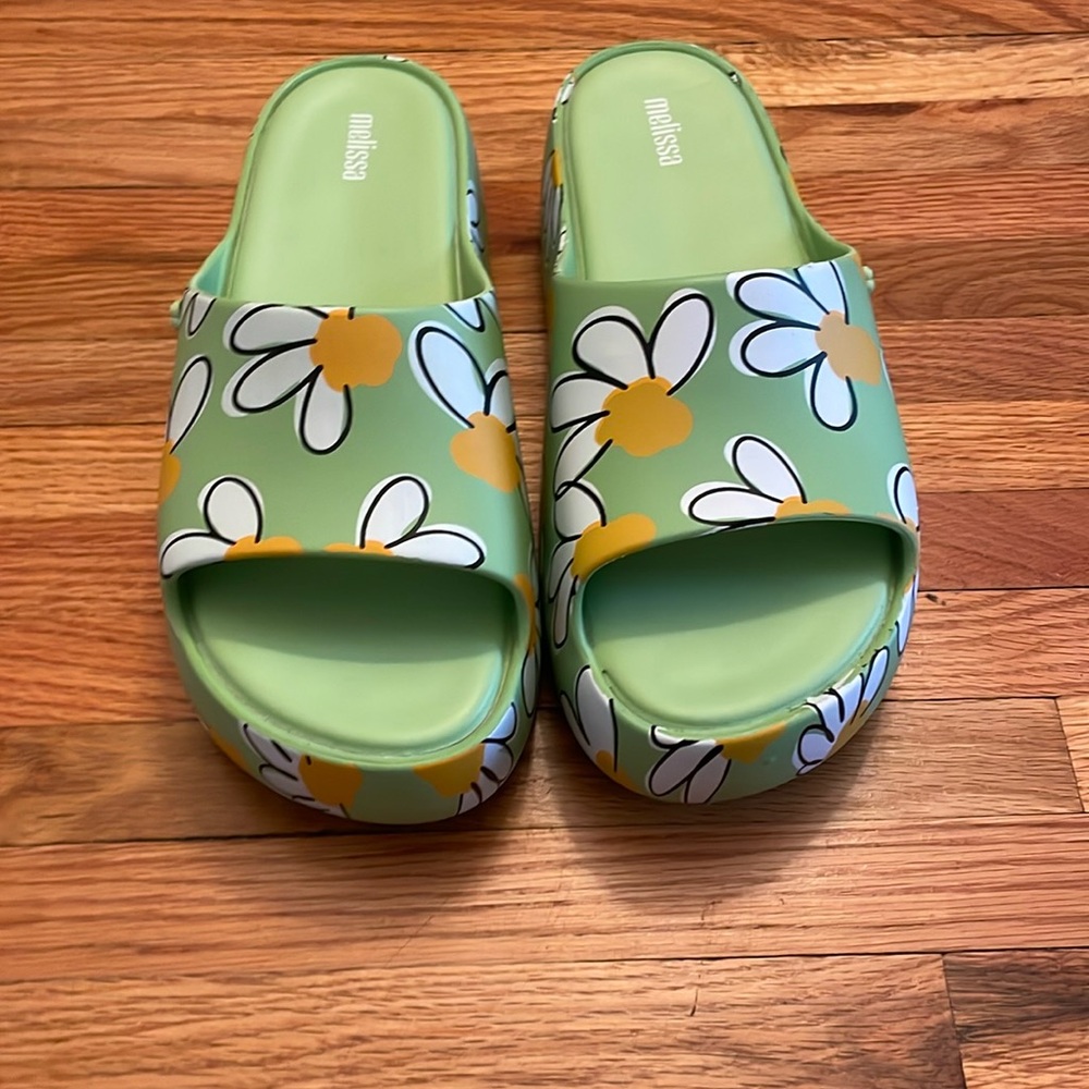 Melissa platform shoes/slides SZ 10